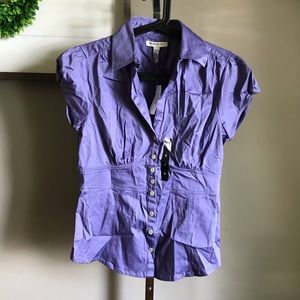 Banana Republic women’s purple shirt sleeve blouse